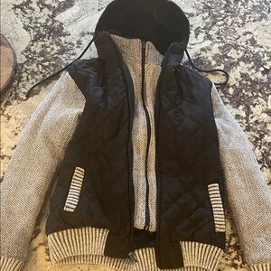 Kids Black and Gray Puffer Jacket